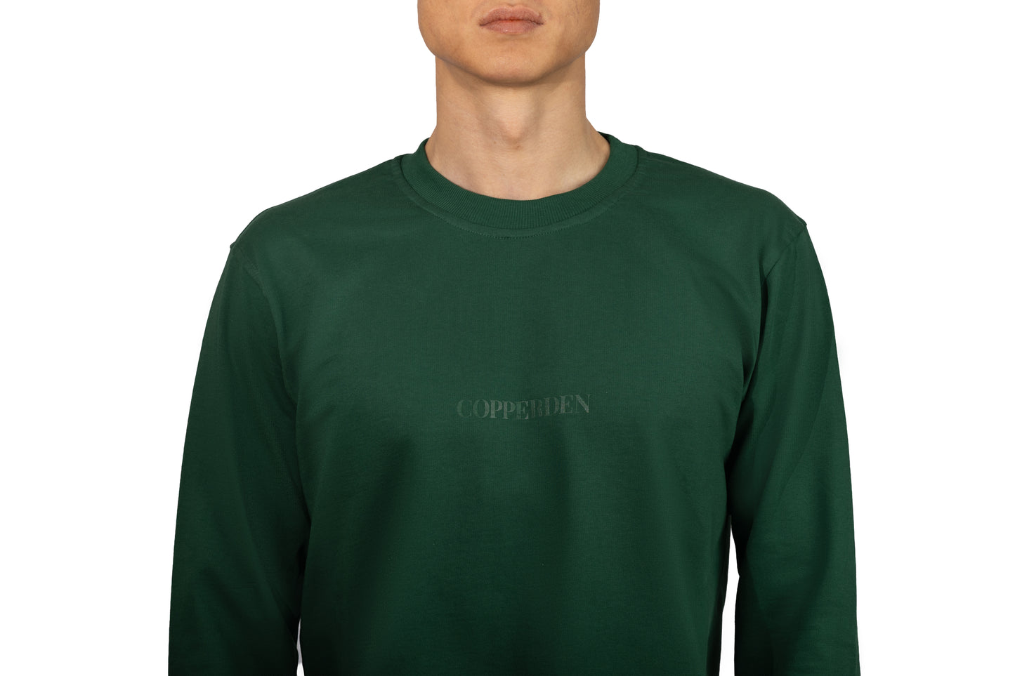 Copperden Men’s Regular Fit Full‑Sleeve T‑Shirt – 100% French Terry Cotton (Forest Green)