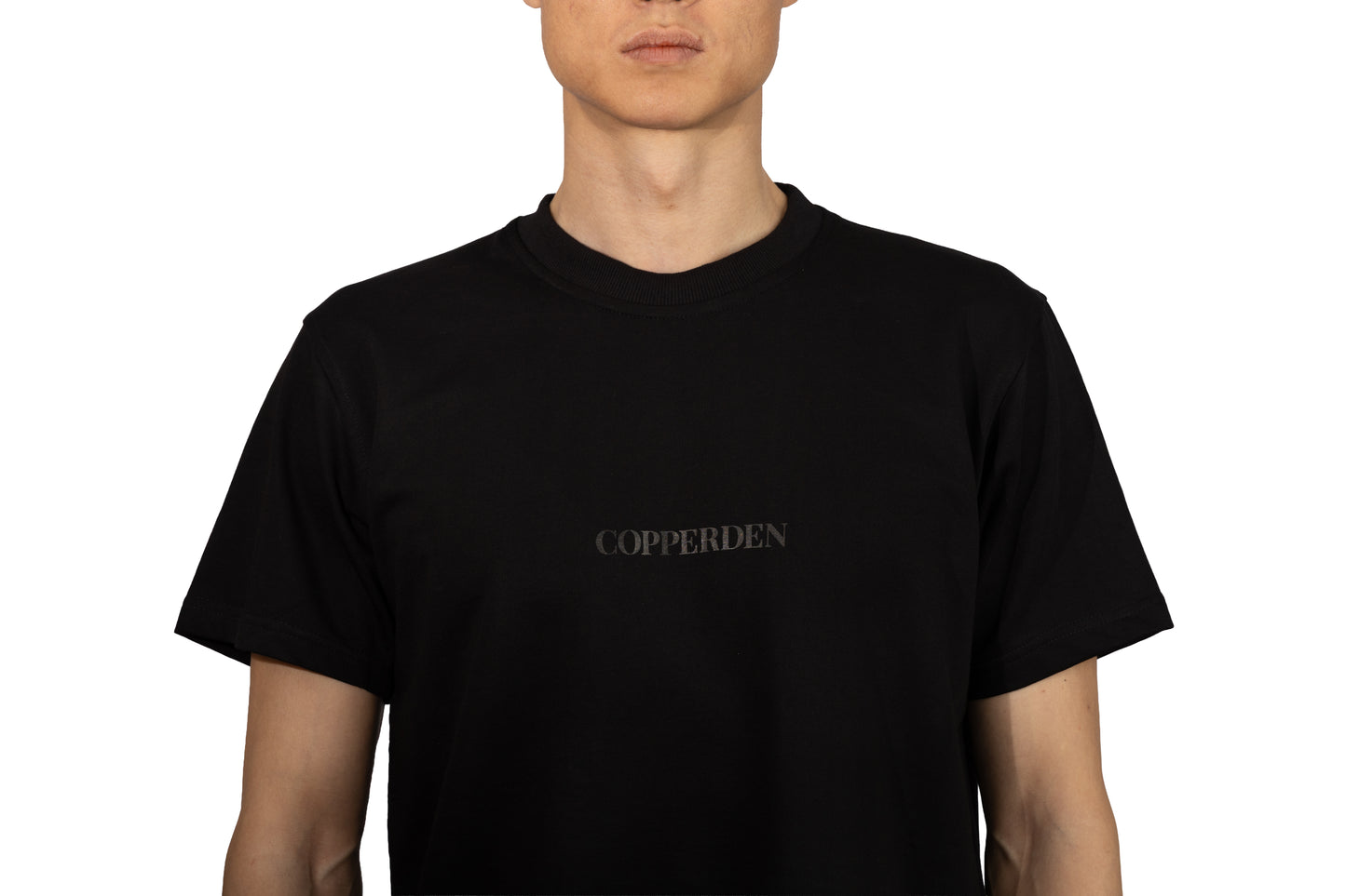 Copperden Men’s Regular Fit Short‑Sleeve T‑Shirt – 100% French Terry Cotton (Black)