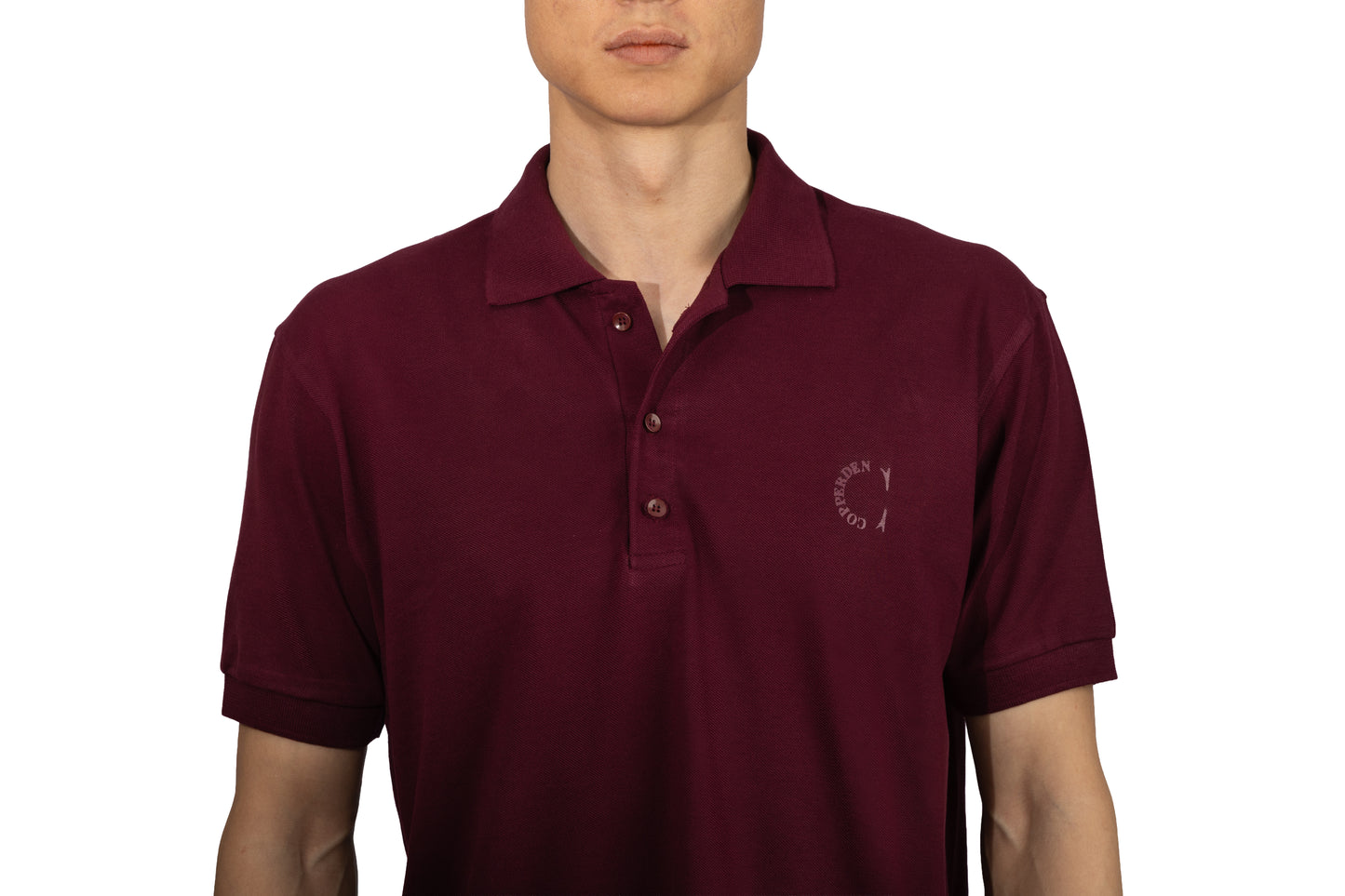 Copperden Men’s Regular Fit 100% Double Piqué Cotton Polo – Velvet WIne (Short Sleeve)