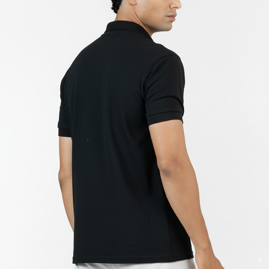 Black Midnight Core Polo – Short Sleeve