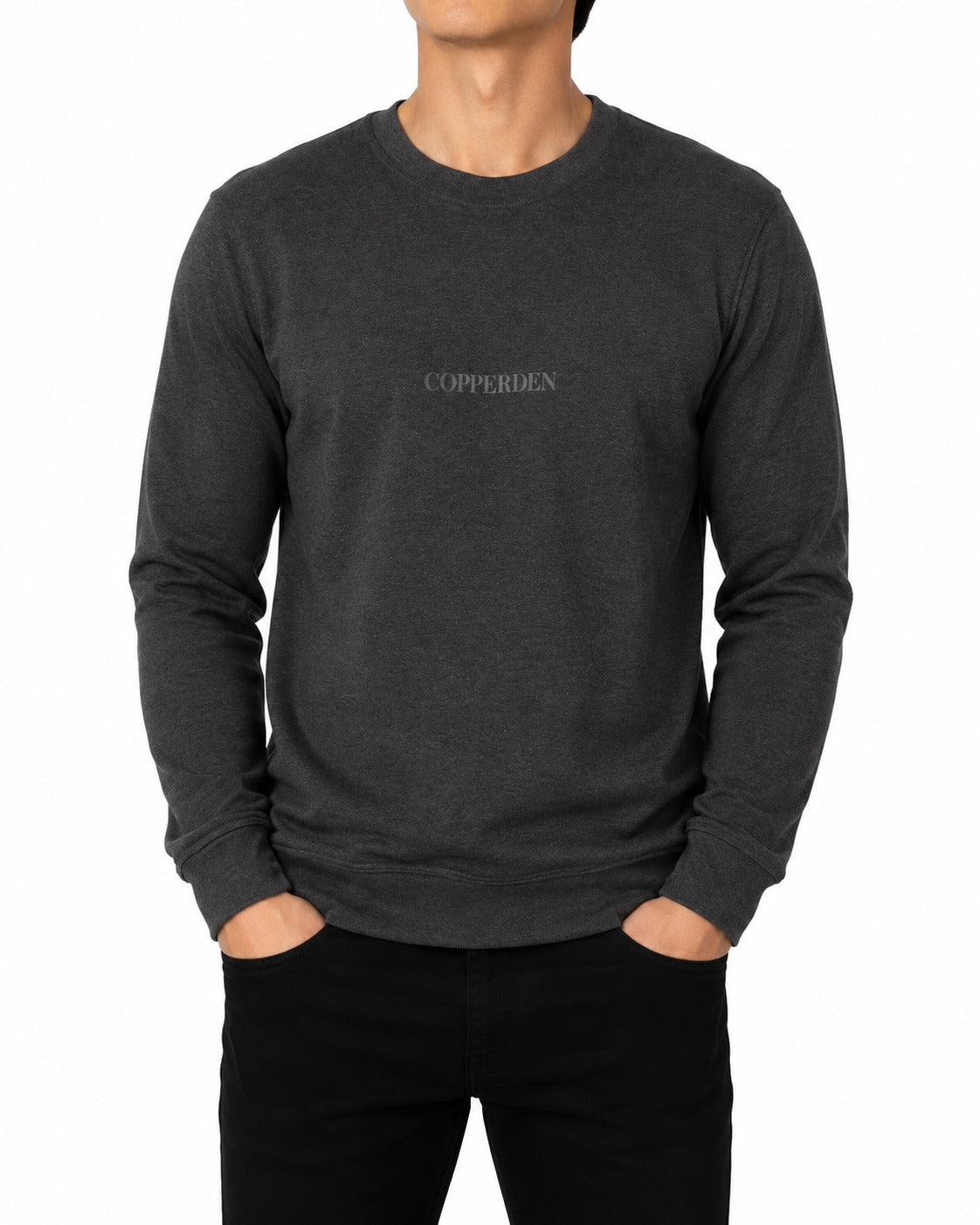 Men’s 5 Pack Long Sleeve T‑Shirts – 100% Cotton, Full Sleeve, Regular Fit in White/Charcol Grey/Light Blue/Dark Green/Black