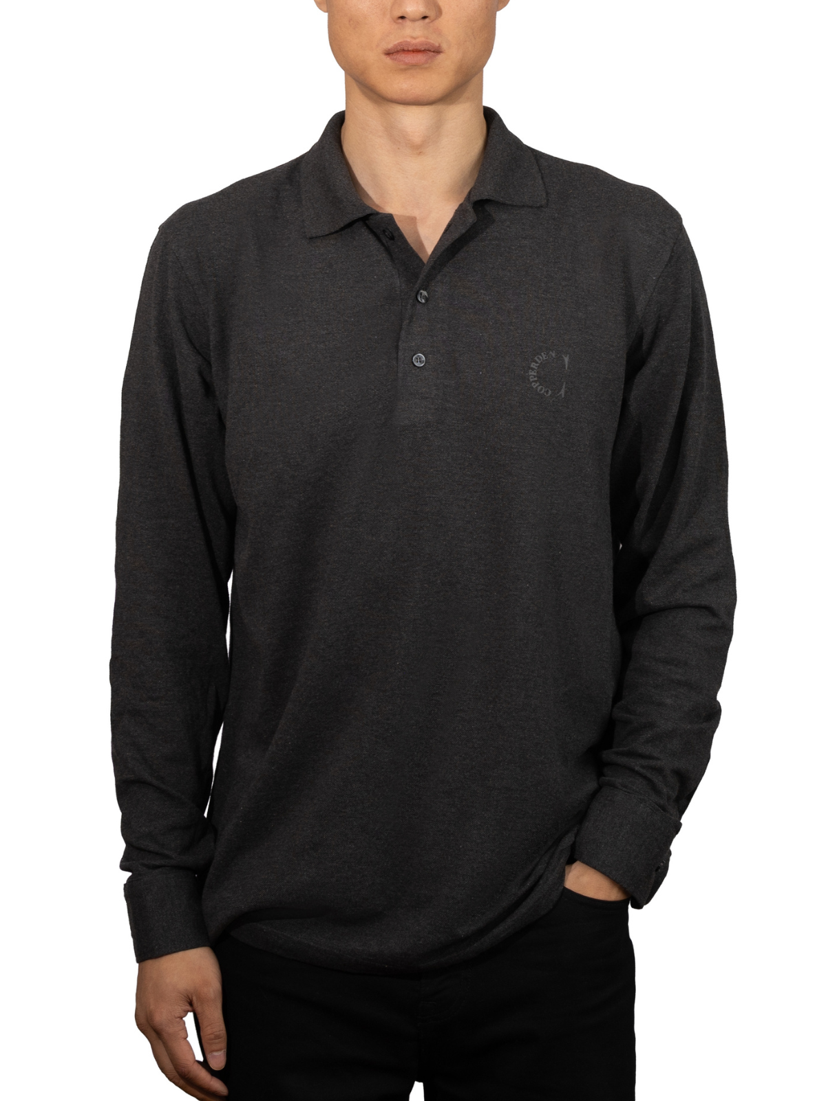 Premium Double Piqué Long-Sleeve Polo