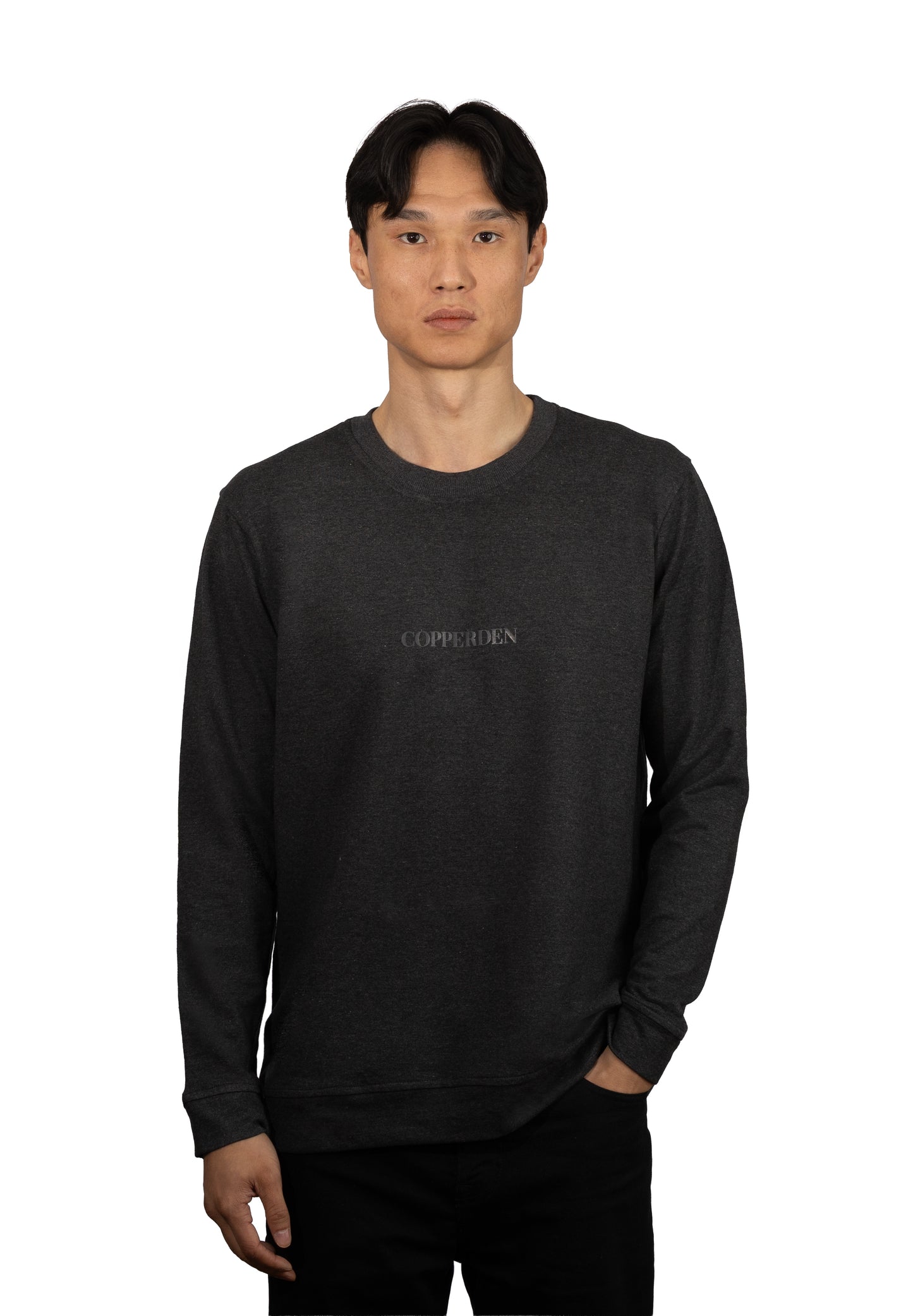 Men’s 5 Pack Long Sleeve T‑Shirts – 100% Cotton, Full Sleeve, Regular Fit in White/Charcol Grey/Light Blue/Dark Green/Black