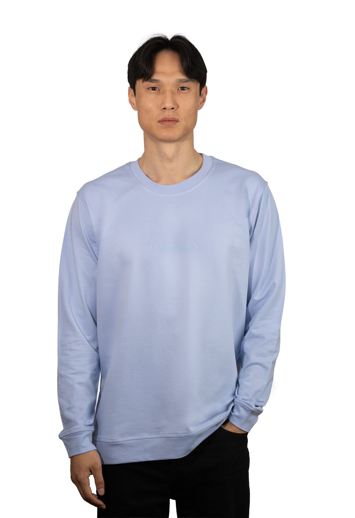 Men’s 5 Pack Long Sleeve T‑Shirts – 100% Cotton, Full Sleeve, Regular Fit in White/Charcol Grey/Light Blue/Dark Green/Black