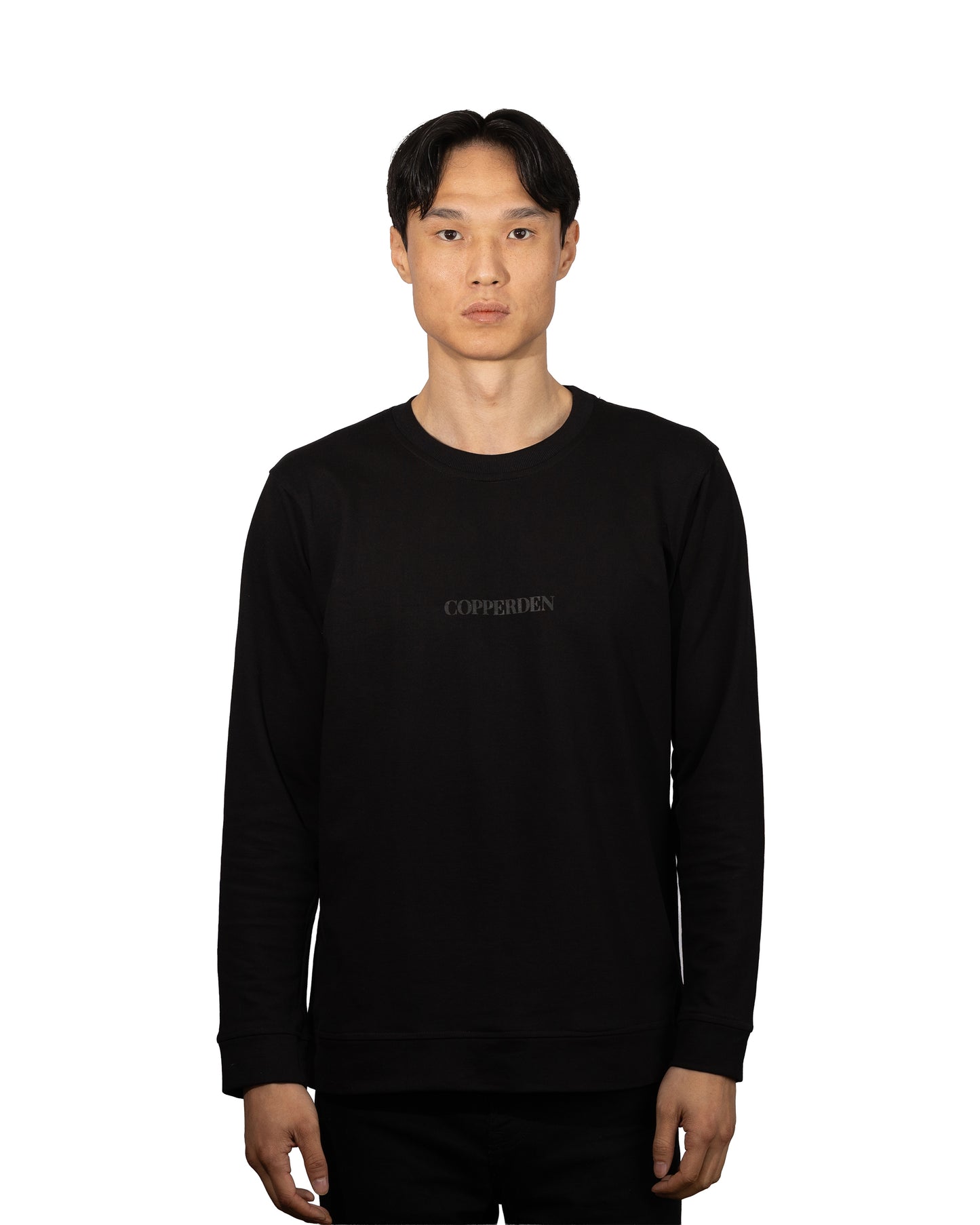 Copperden Men’s Regular Fit Full‑Sleeve T‑Shirt – 100% French Terry Cotton (Black)