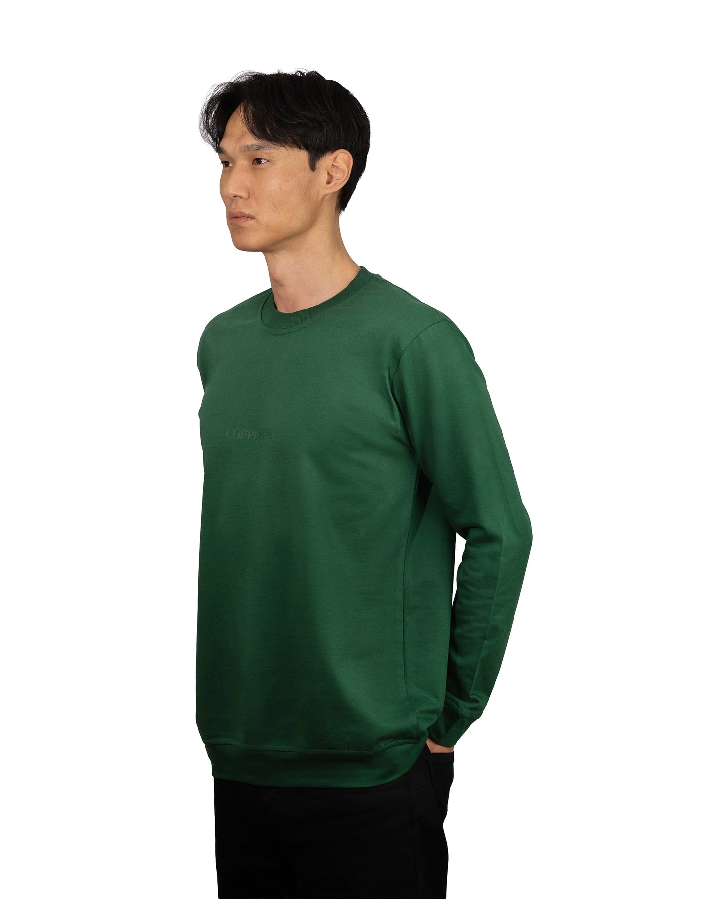 Copperden Men’s Regular Fit Full‑Sleeve T‑Shirt – 100% French Terry Cotton (Forest Green)