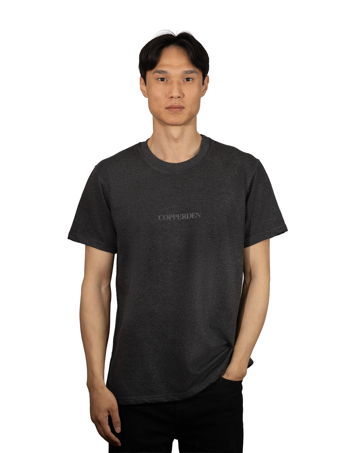 Men’s 5 Pack Black T‑Shirts – 100% Cotton, Short Sleeve, Regular Fit in White/Light Blue/Black/Dark Green/Charcoal Grey