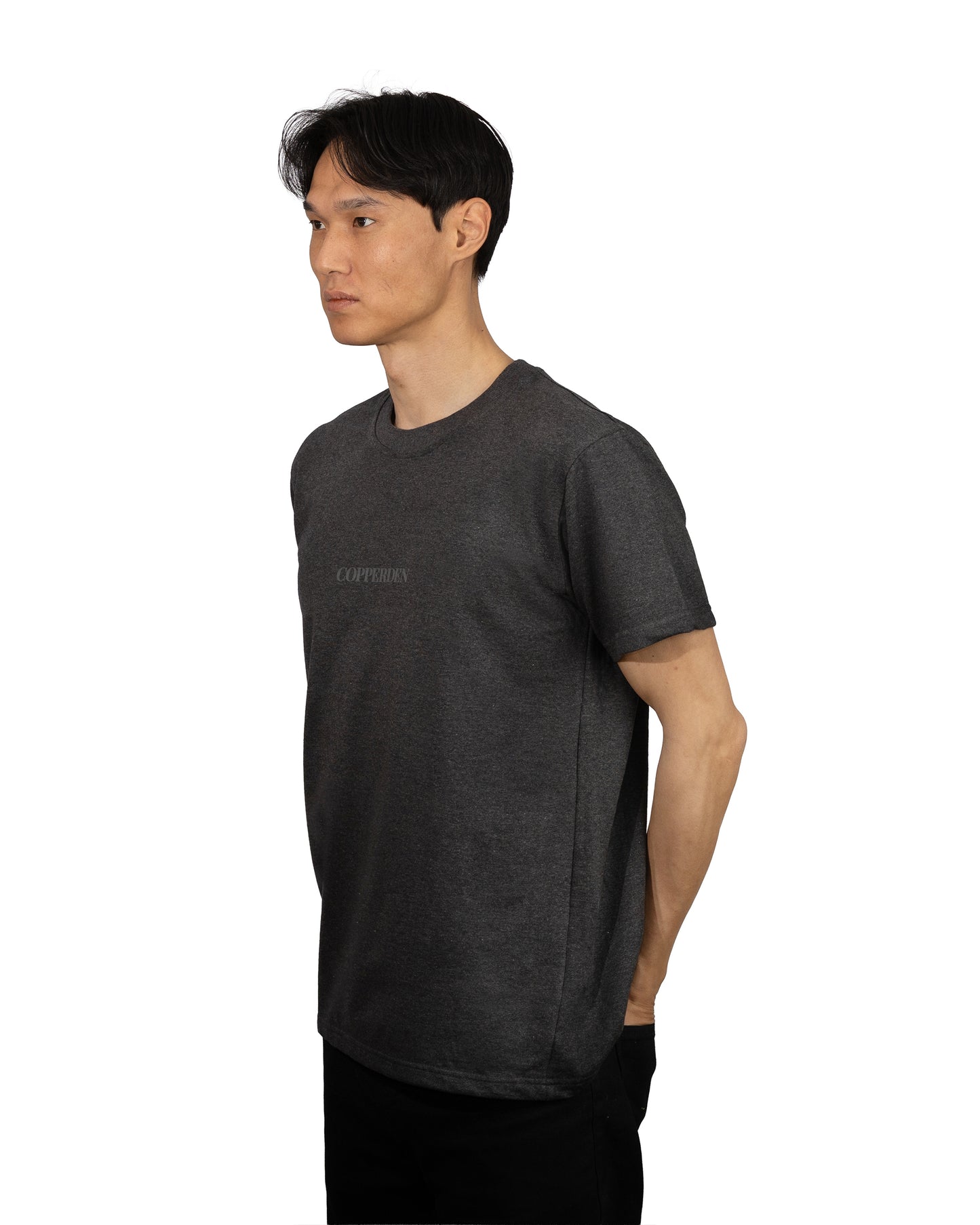 Copperden Men’s Regular Fit Short‑Sleeve T‑Shirt – 100% French Terry Cotton (Charcoal Grey)