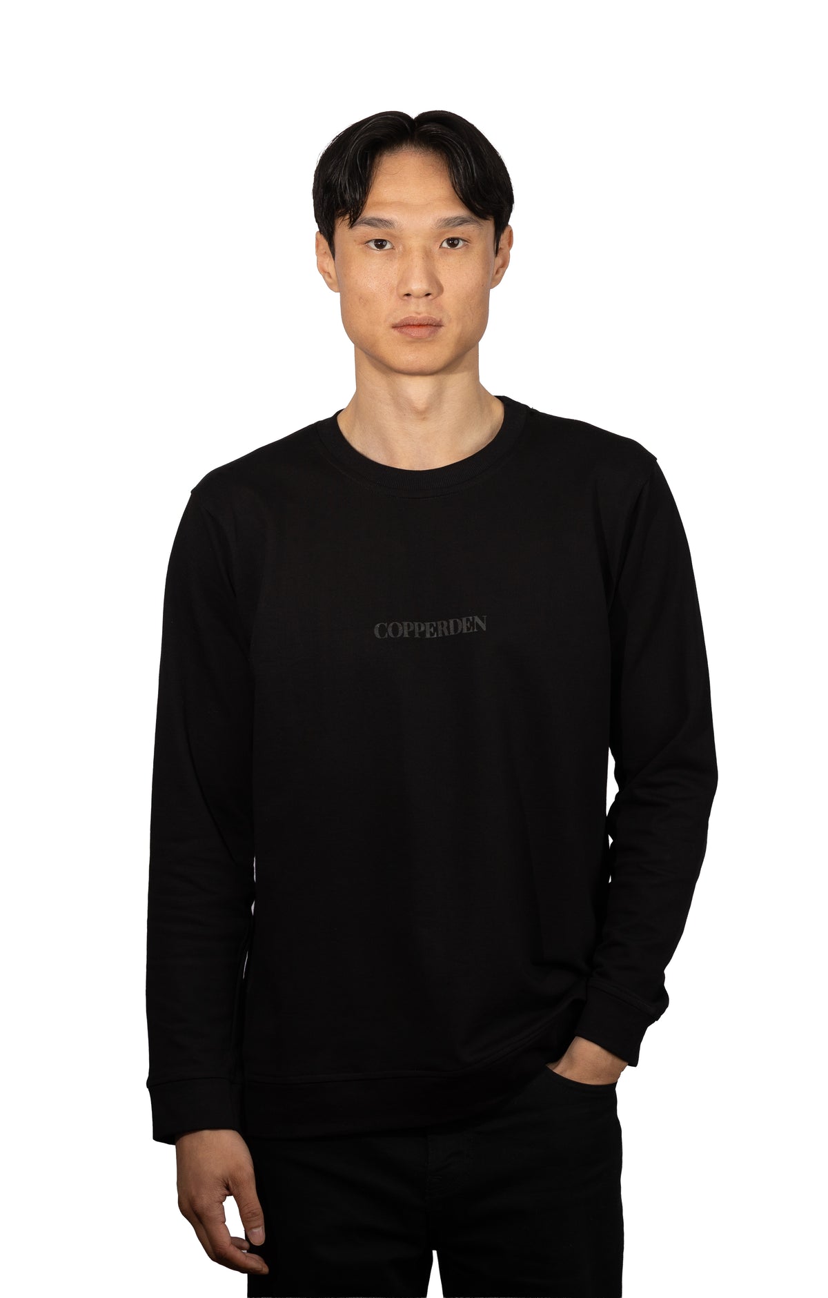 Men’s 5 Pack Long Sleeve T‑Shirts – 100% Cotton, Full Sleeve, Regular Fit in White/Charcol Grey/Light Blue/Dark Green/Black