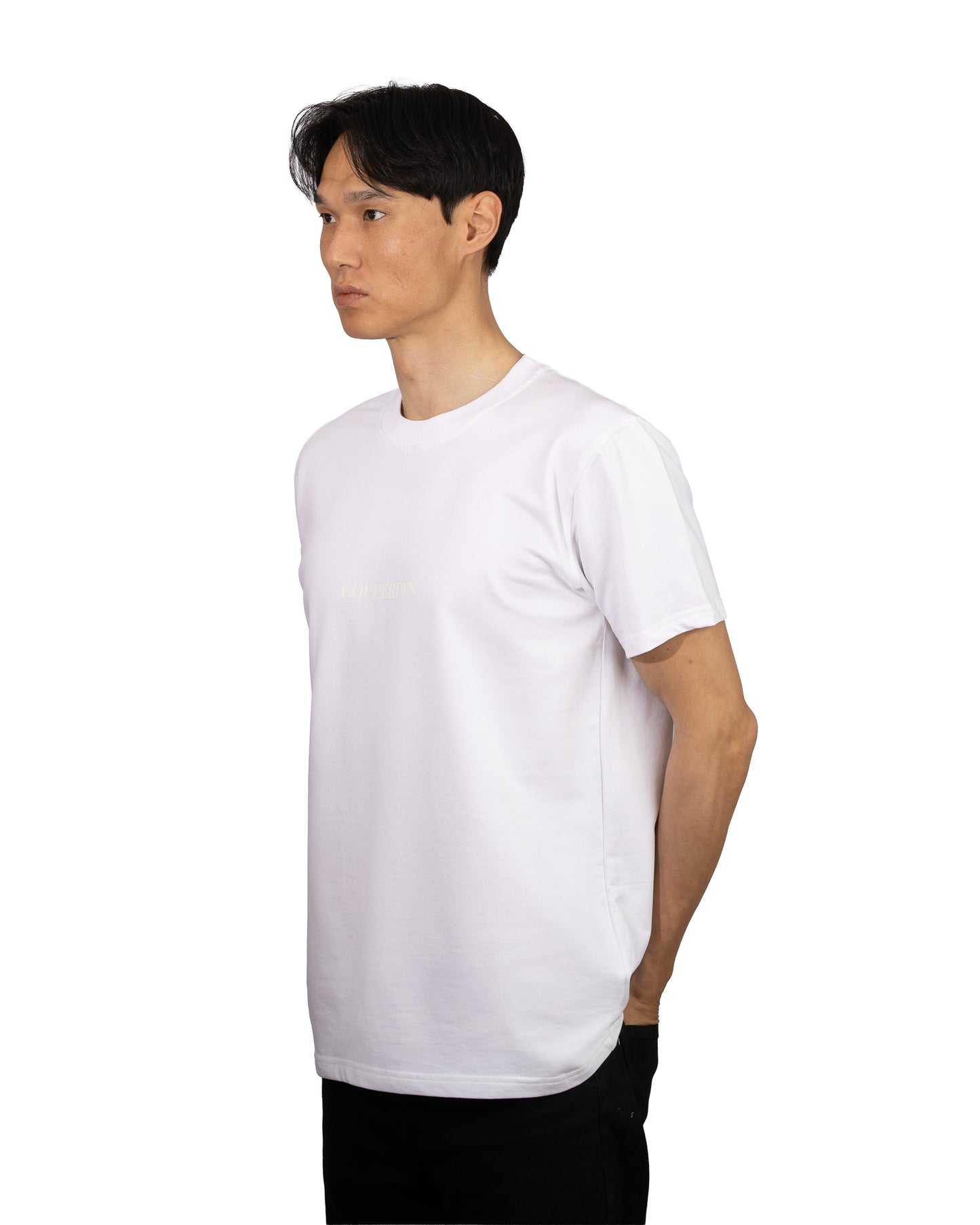 Copperden Men’s Regular Fit Short‑Sleeve T‑Shirt – 100% French Terry Cotton (White)