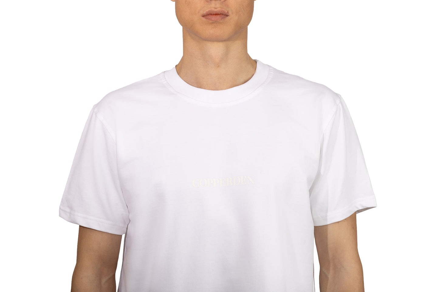 Copperden Men’s Regular Fit Short‑Sleeve T‑Shirt – 100% French Terry Cotton (White)