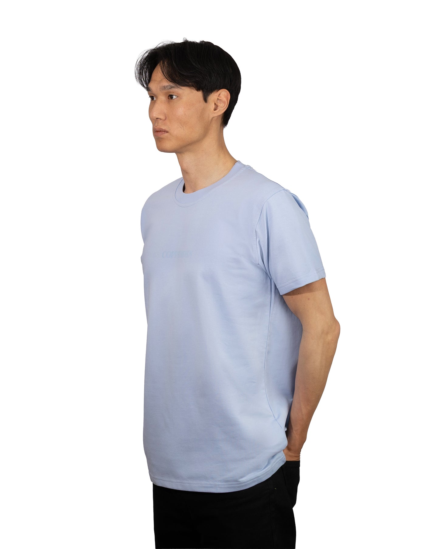 Copperden Men’s Regular Fit Short‑Sleeve T‑Shirt – 100% French Terry Cotton (Ice Blue)