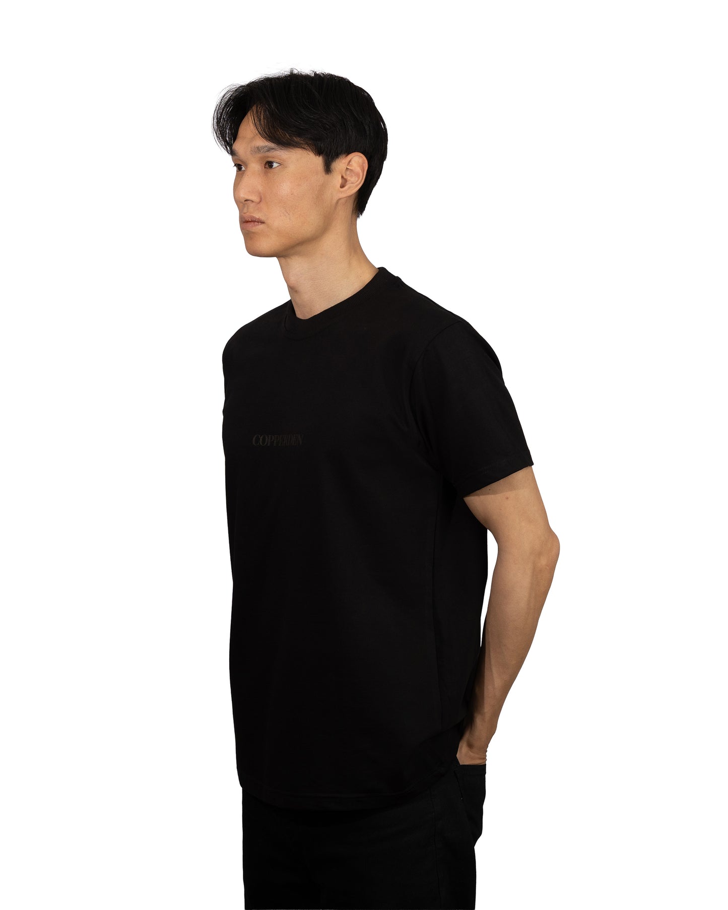 Copperden Men’s Regular Fit Short‑Sleeve T‑Shirt – 100% French Terry Cotton (Black)