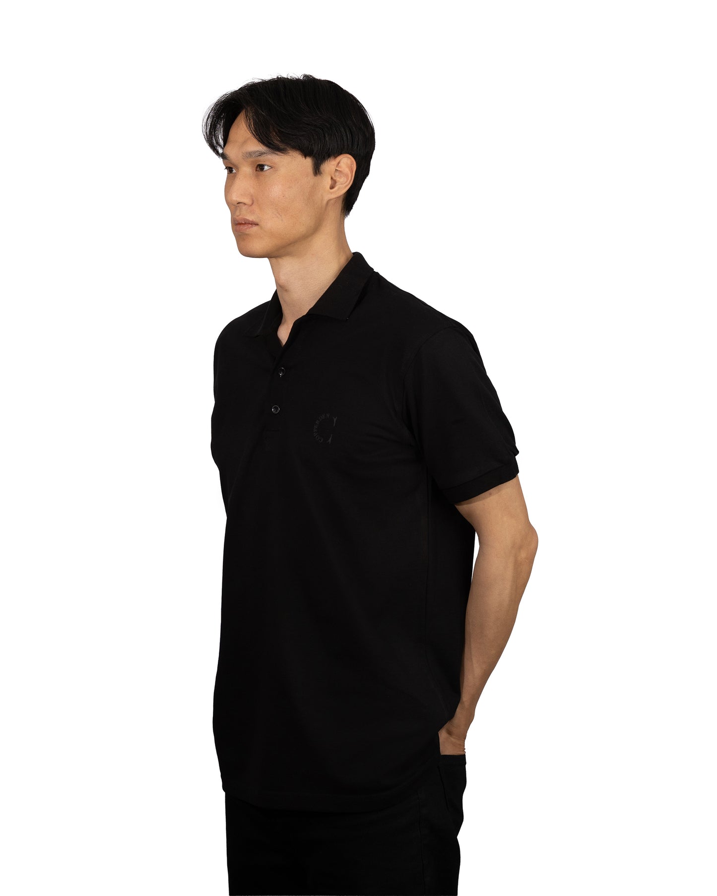 Copperden Men’s Regular Fit 100% Double Piqué Cotton Polo –Black (Short Sleeve)