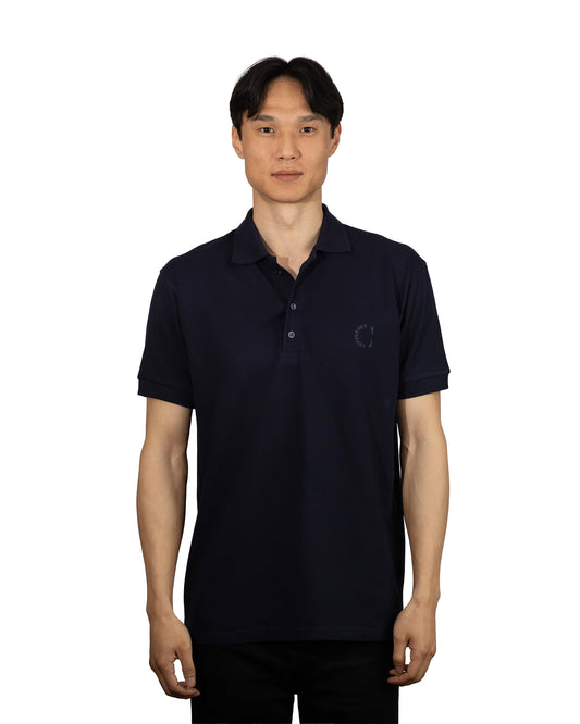 Copperden Men’s Regular Fit 100% Double Piqué Cotton Polo – Navy (Short Sleeve)