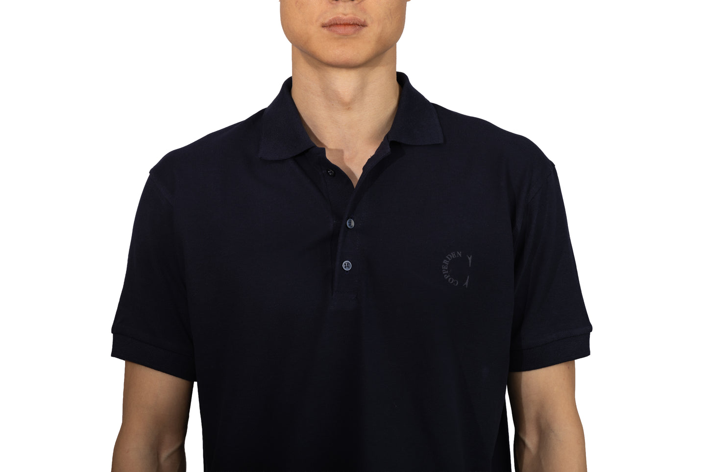 Copperden Men’s Regular Fit 100% Double Piqué Cotton Polo – Navy (Short Sleeve)