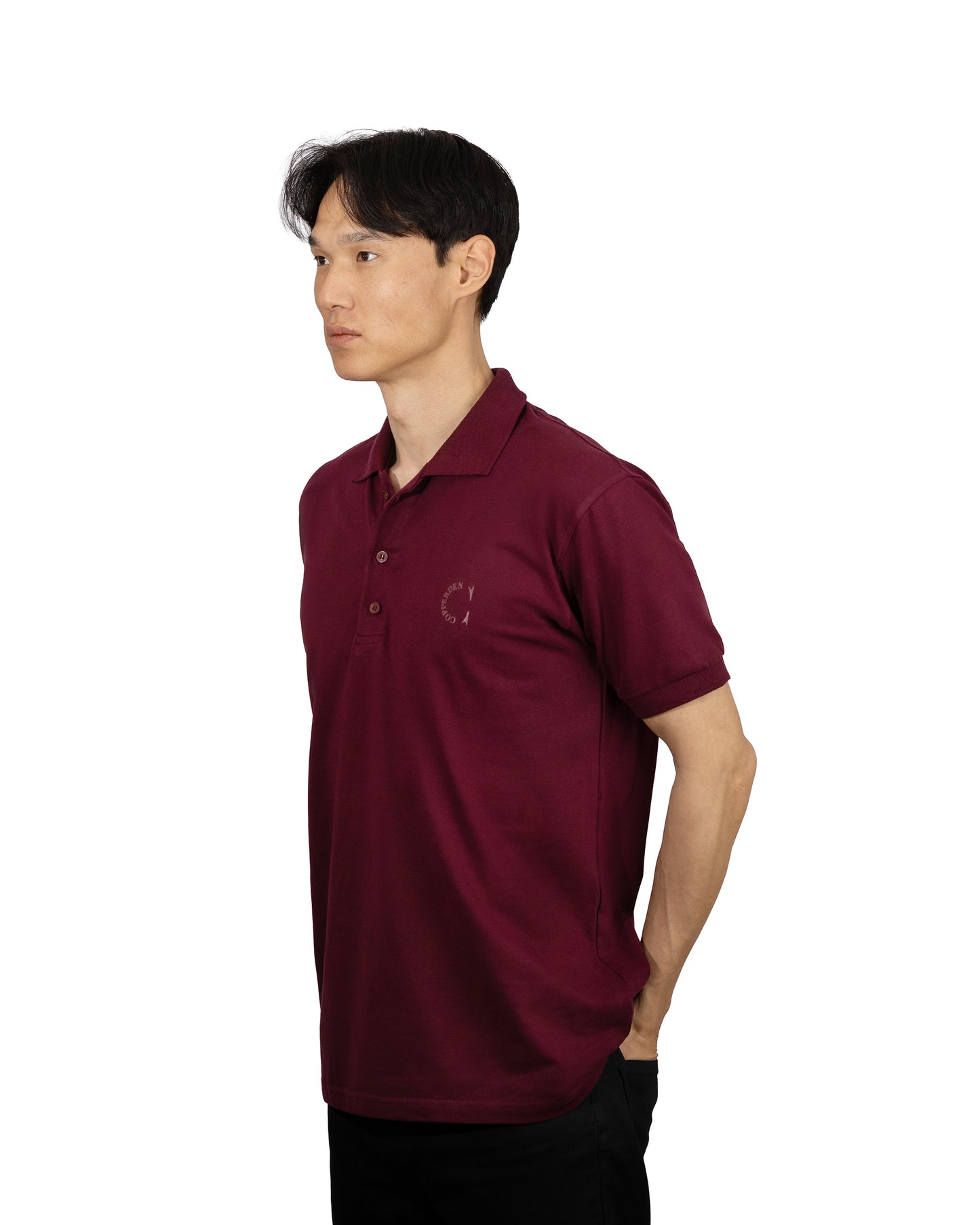 Copperden Men’s Regular Fit 100% Double Piqué Cotton Polo – Velvet WIne (Short Sleeve)