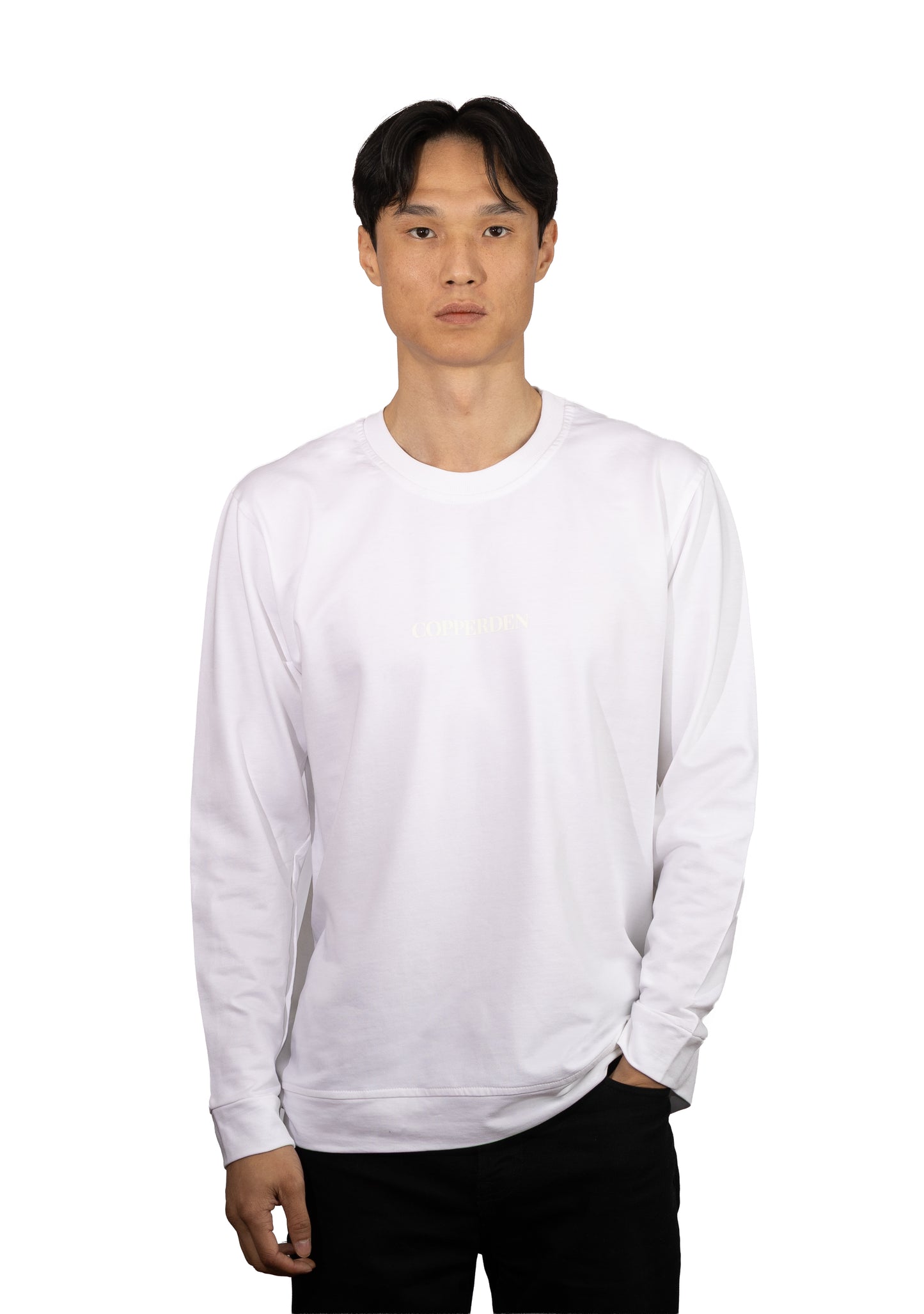 Men’s 5 Pack Long Sleeve T‑Shirts – 100% Cotton, Full Sleeve, Regular Fit in White/Charcol Grey/Light Blue/Dark Green/Black