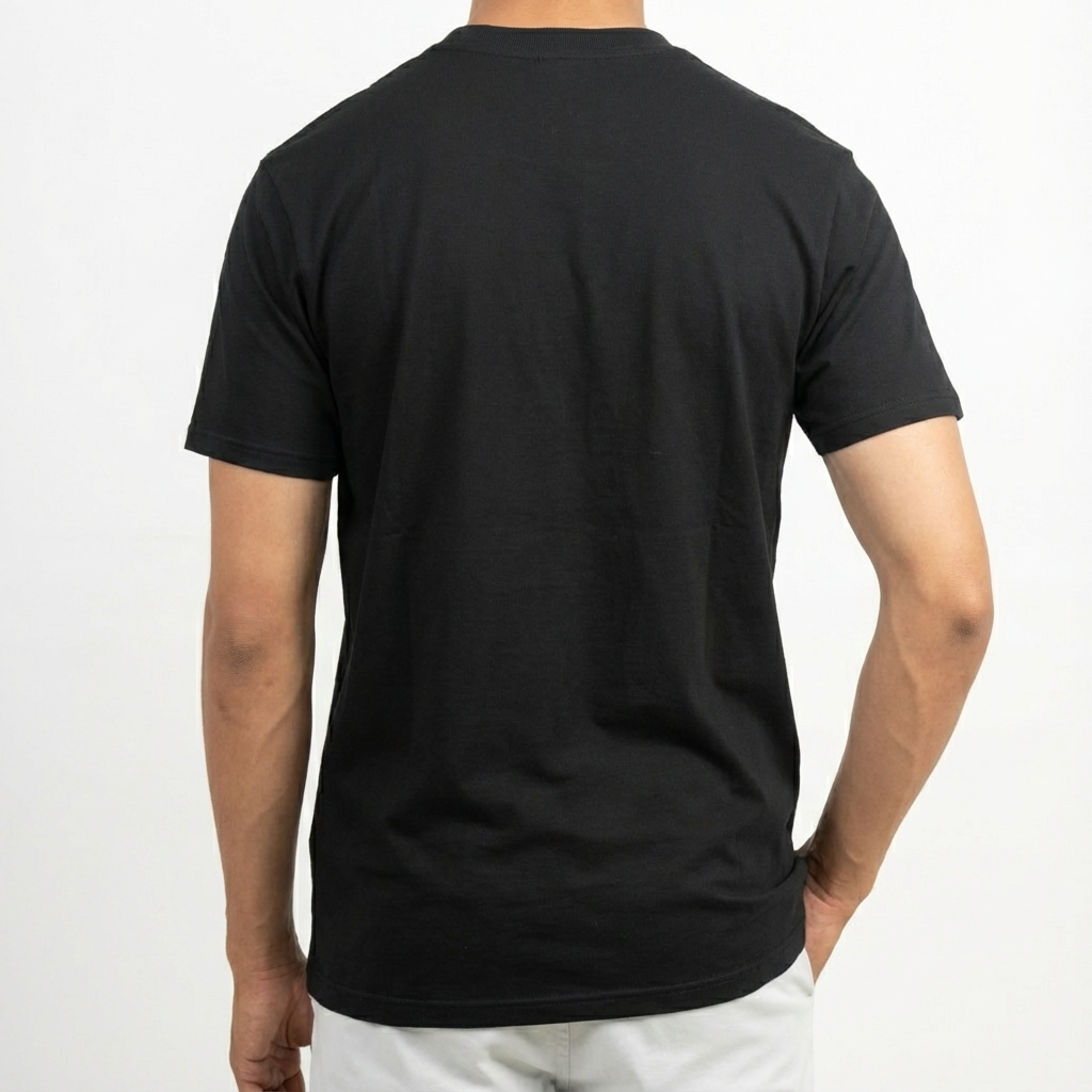 Copperden Regular Fit 100% French Terry Cotton Tshirt in Onyx Black – Short Sleeve