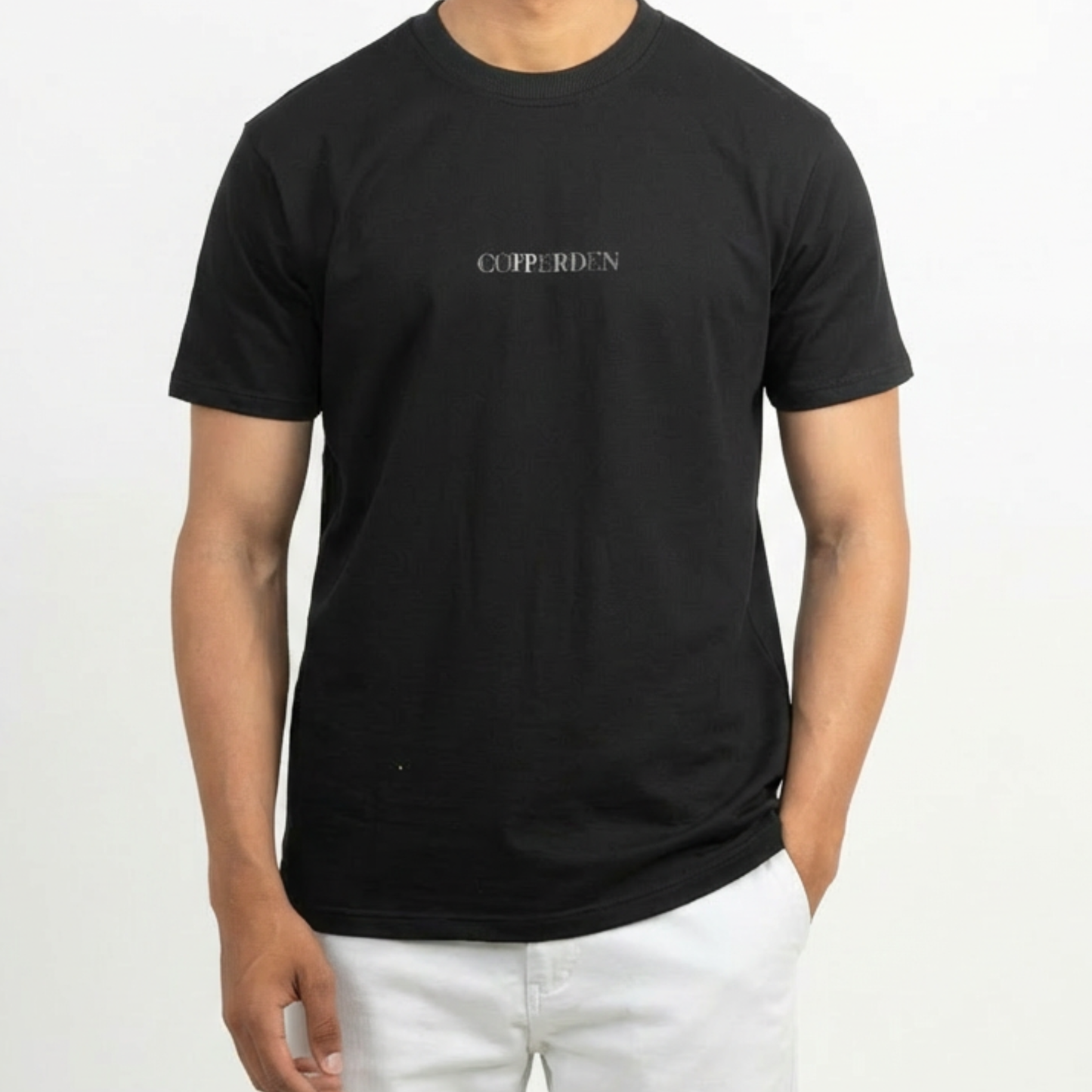 Copperden Regular Fit 100% French Terry Cotton Tshirt in Onyx Black – Short Sleeve