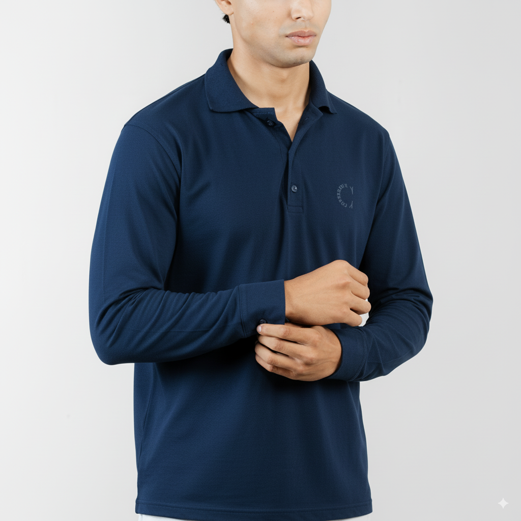 Navy Deep Harbor Polo – Full Sleeve