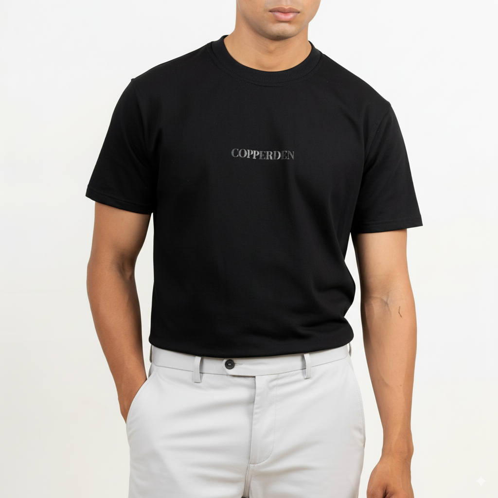 Onyx Black Roundneck– Short Sleeve