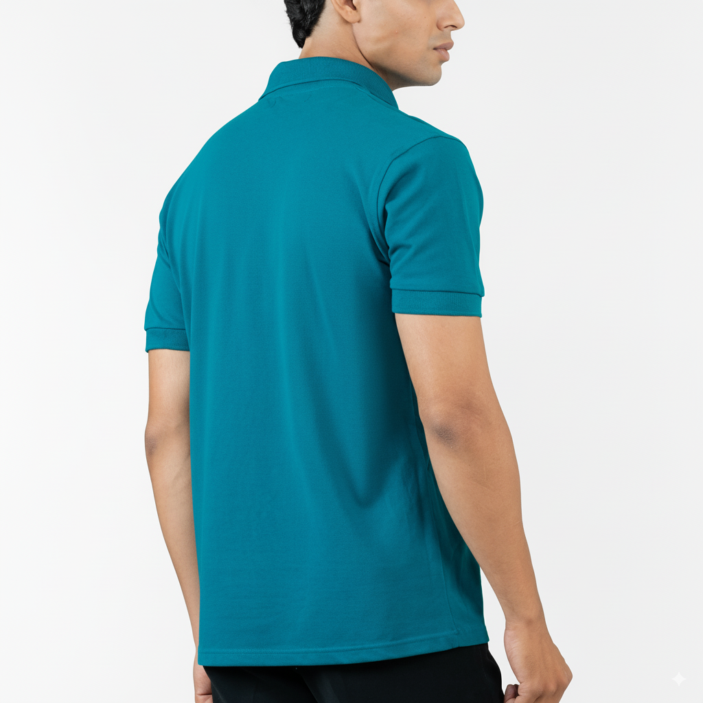 Muted Teal Polo – Short Sleeve