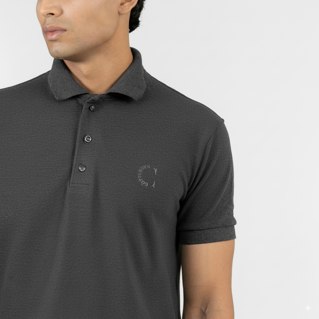 Shadow Grey Polo – Short Sleeve