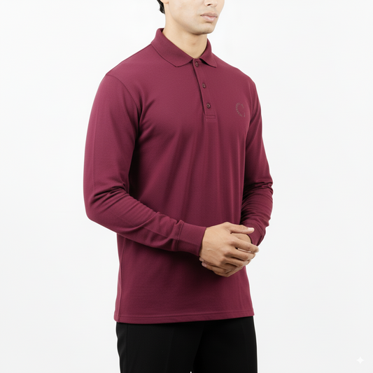 Velvet Wine Polo – Full Sleeve
