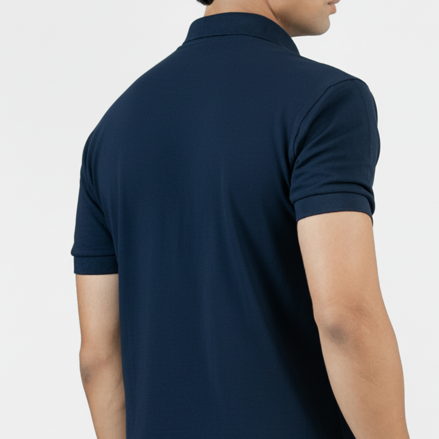 Copperden Regular Fit 100% Double Pique Cotton Polo in Navy– Short Sleeve