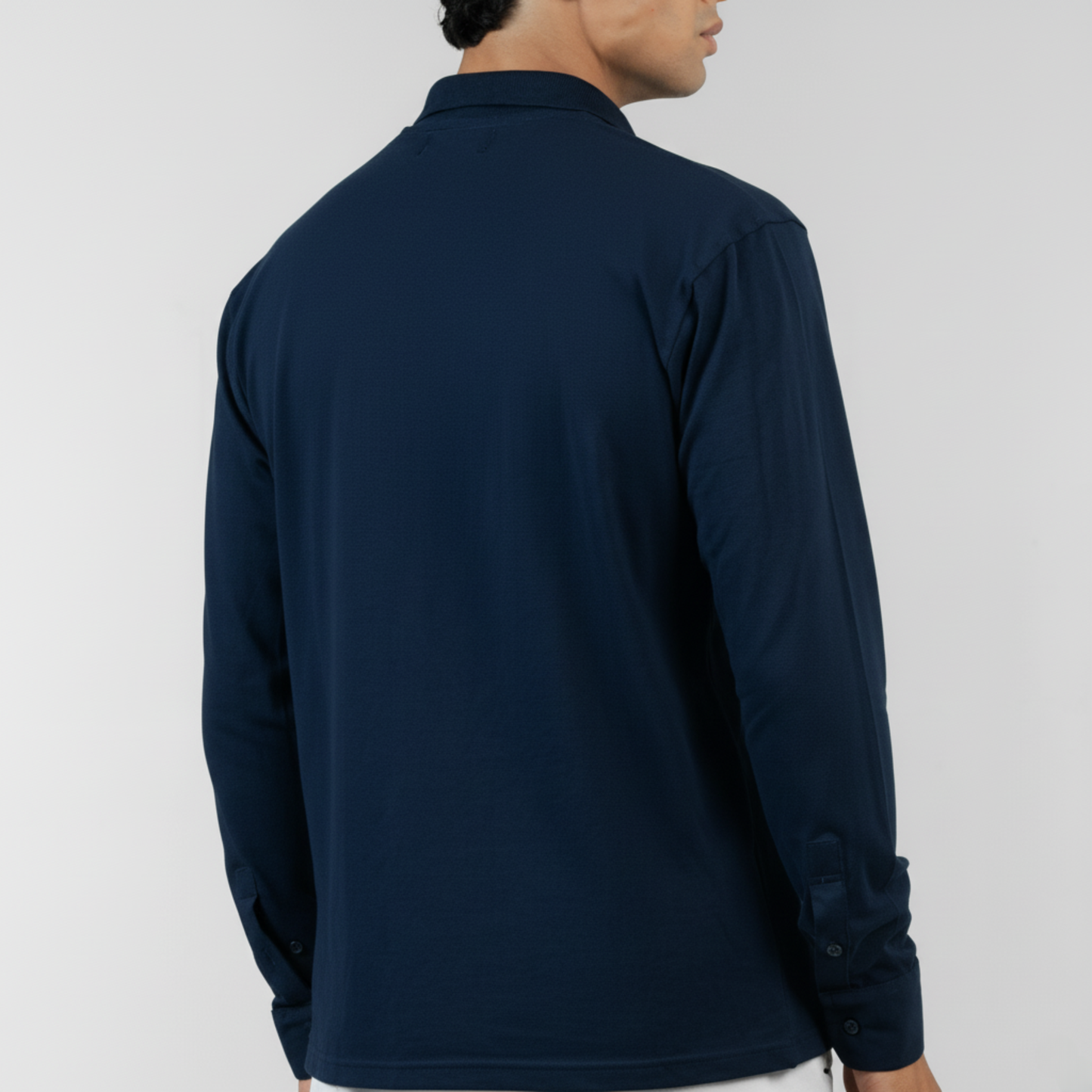 Copperden Regular Fit 100% Double Pique Cotton Polo in Navy – Full Sleeve