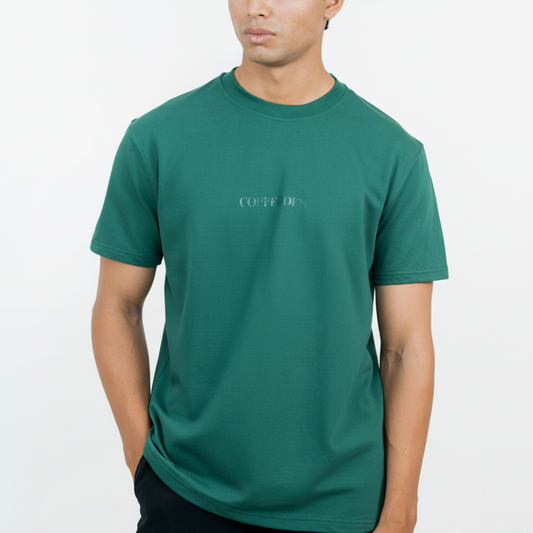 Cotton Heavyweight Roundneck Tshirt in Forest Green – Short Sleeve