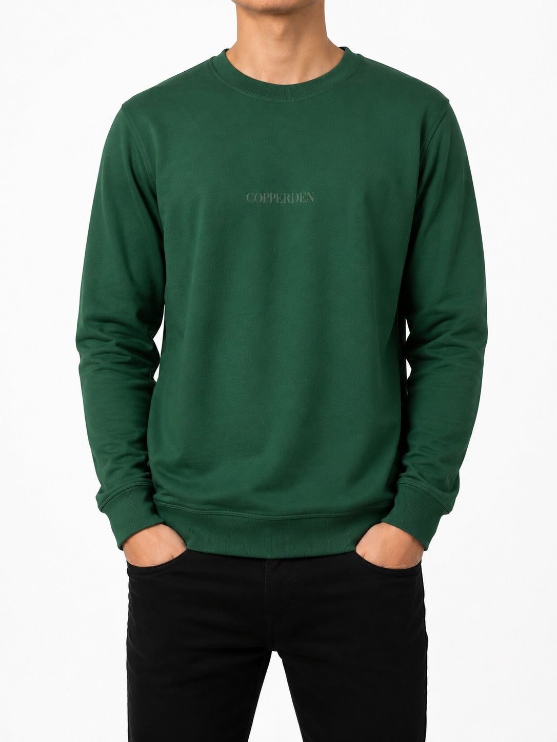Men’s 5 Pack Long Sleeve T‑Shirts – 100% Cotton, Full Sleeve, Regular Fit in White/Charcol Grey/Light Blue/Dark Green/Black